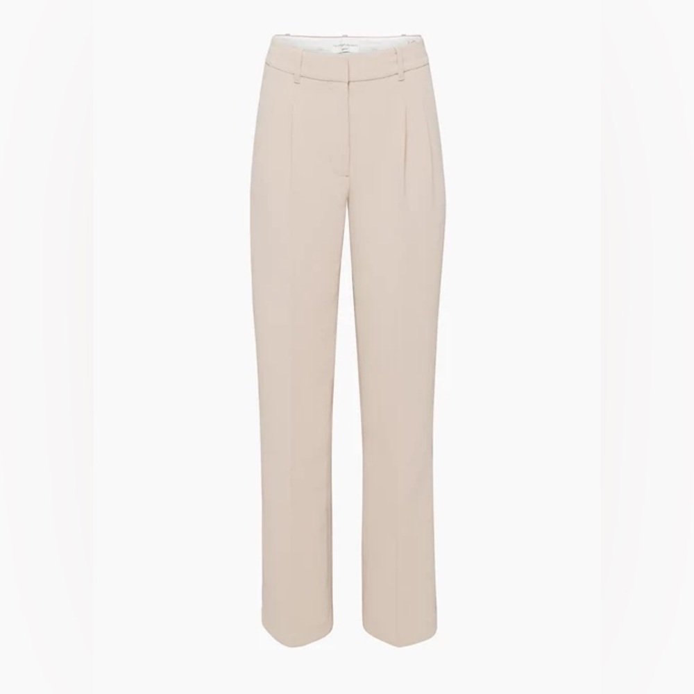 Aritzia Effortless Pants in light pink/cream color